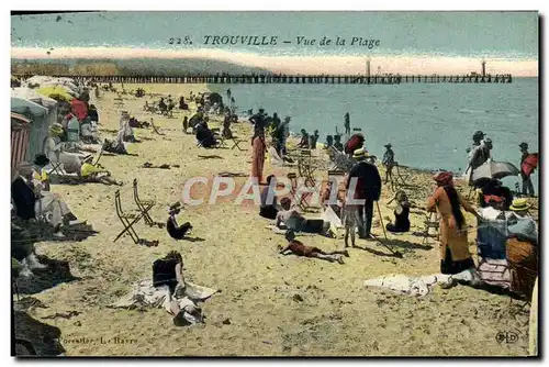 Cartes postales Trouville Vue de la plage