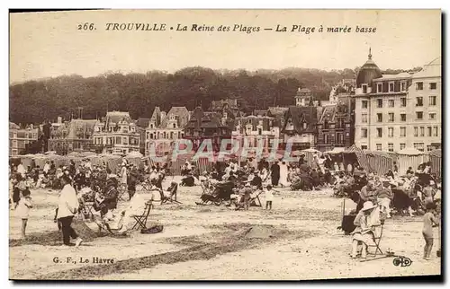 Ansichtskarte AK Trouville la reine des plage la plage a maree basse