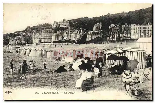 Cartes postales Trouville La plage