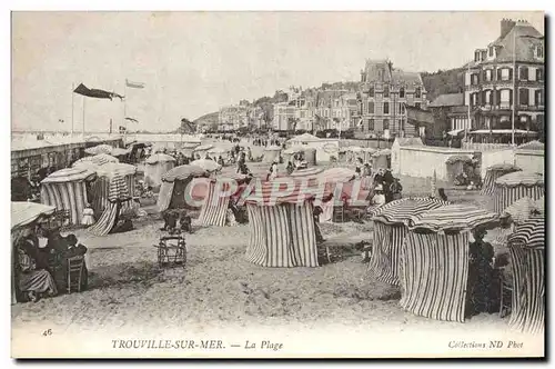 Cartes postales Trouville La plage