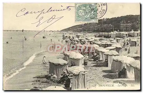 Cartes postales Trouville La plage