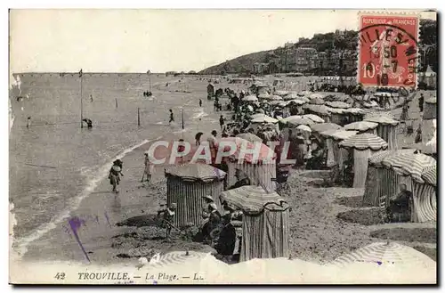 Cartes postales Trouville La plage