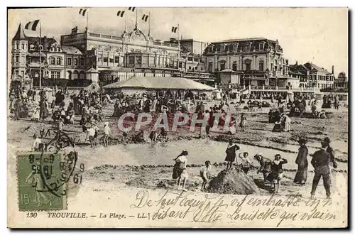 Cartes postales Trouville la plage