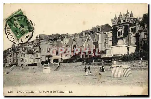 Ansichtskarte AK Trouville La plage et les villas