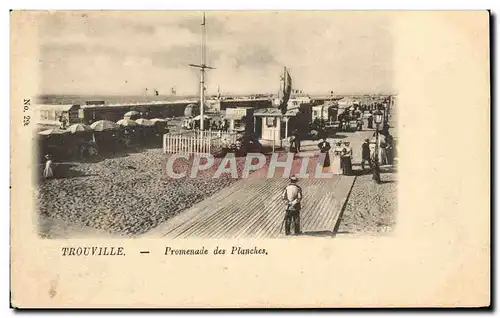 Cartes postales Trouville Promenade des planches