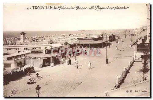 Ansichtskarte AK Trouville La reine des plages La plage et ses planches