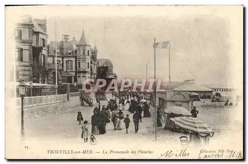 Cartes postales Trouville La promenade de planches