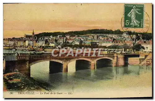 Cartes postales Trouville Le pont de la gare