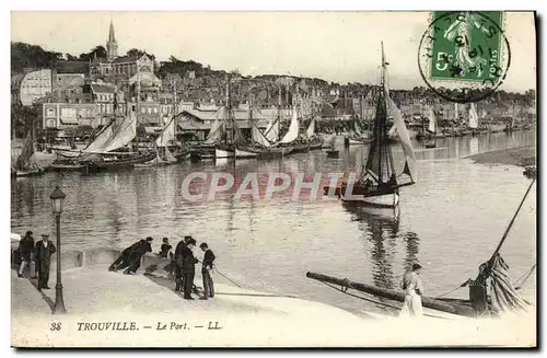 Ansichtskarte AK Trouville Le port Bateaux