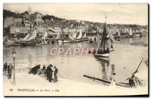 Ansichtskarte AK Trouville Le port Bateaux