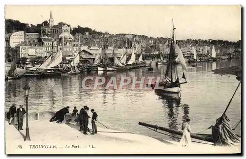 Ansichtskarte AK Trouville Le port Bateaux