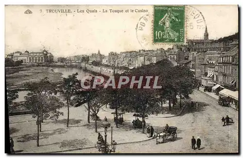 Ansichtskarte AK Trouville les quais La Touque et le casino