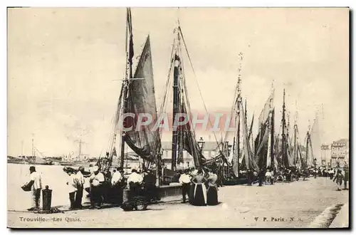 Ansichtskarte AK Trouville les quais Bateaux