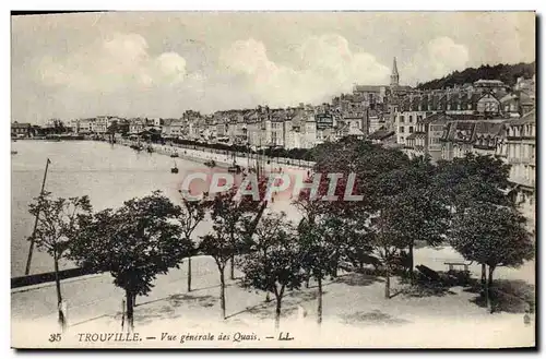 Cartes postales Trouville Vue generale des quais