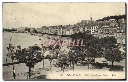 Ansichtskarte AK Trouville Vue generale des quais