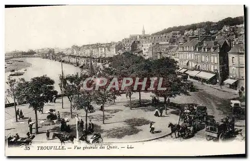 Cartes postales Trouville Vue generale des quais