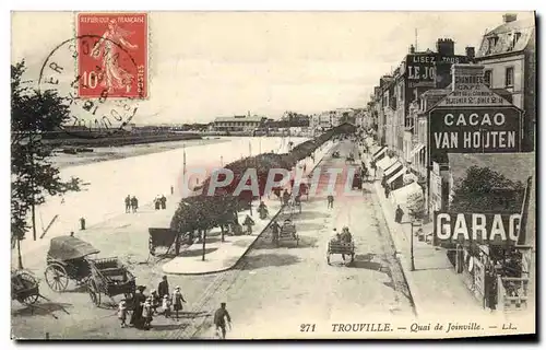 Cartes postales Trouville Quai de Joinville Cacao Van Houten Garage