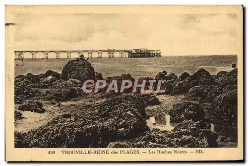 Ansichtskarte AK Trouville Reine des plages plage des roches noires