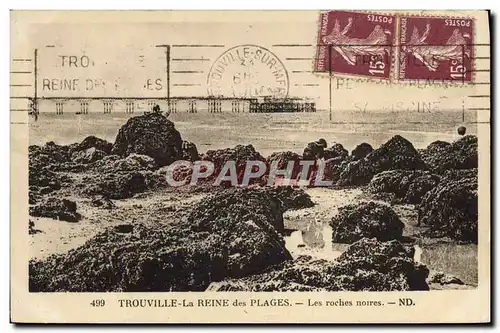 Ansichtskarte AK Trouville Reine des plages plage des roches noires