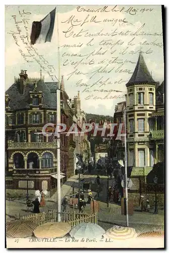 Cartes postales Trouville La rue de Paris