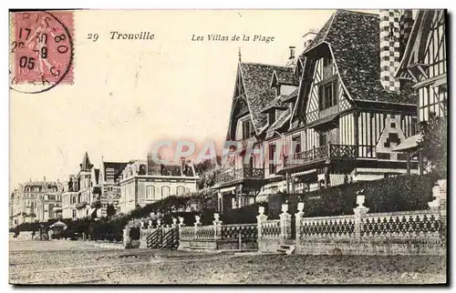 Ansichtskarte AK Trouville Les villas de la plage