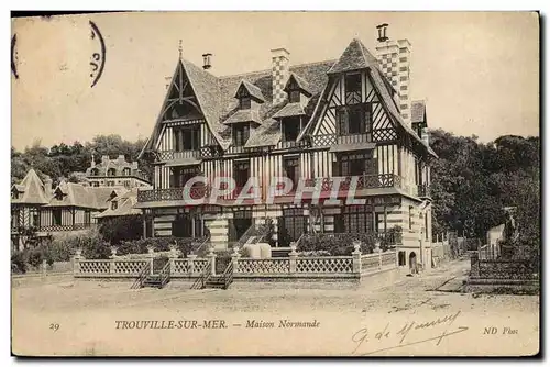 Cartes postales Trouville sur mer maison normande