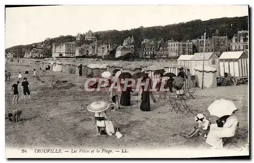 Ansichtskarte AK Trouville Les villas et la plage