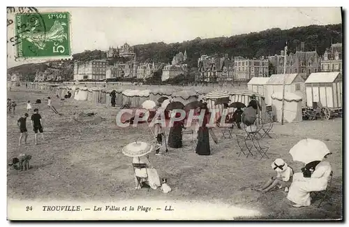 Ansichtskarte AK Trouville Les villas et la plage