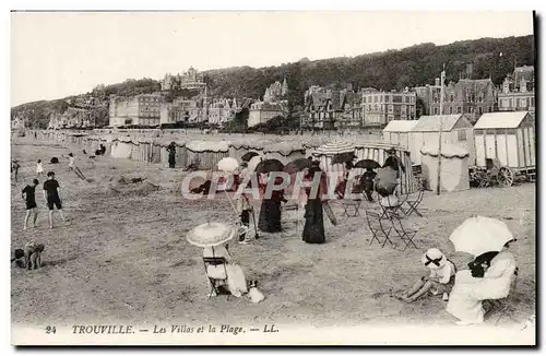 Ansichtskarte AK Trouville Les villas et la plage