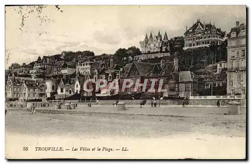 Ansichtskarte AK Trouville Les villas et la plage