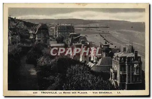 Cartes postales Trouville La reine des plages vue generale