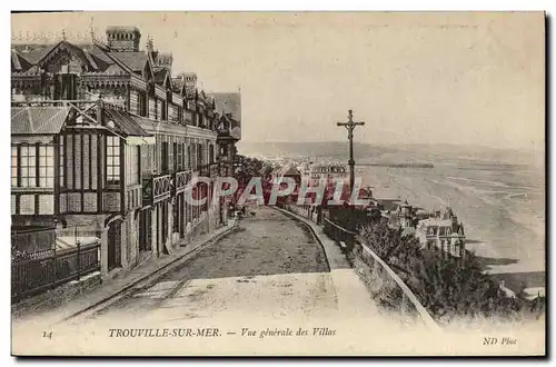 Cartes postales Trouville Sur Mer Vue generale des villas