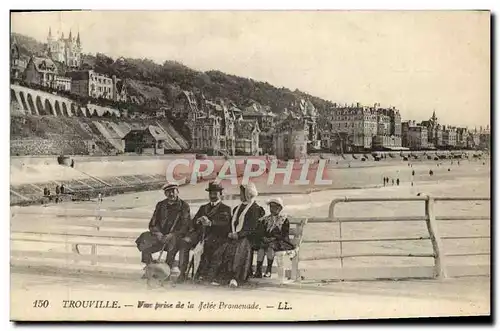 Cartes postales Trouville vue Prise de la jetee promenade