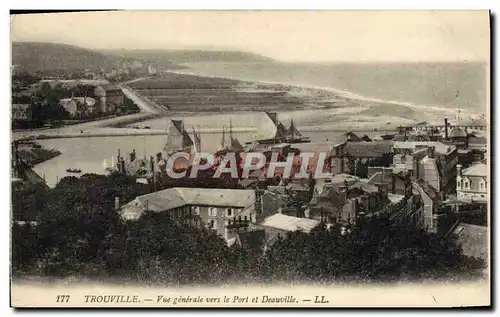 Ansichtskarte AK Trouville vue generale vers le port et Deauville