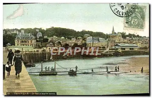 Cartes postales Trouville Le bac a maree basse