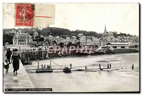 Cartes postales Trouville Le bac a maree basse