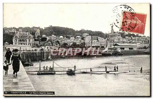 Cartes postales Trouville Le bac a maree basse