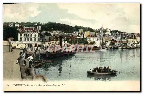 Ansichtskarte AK Trouville Le bac de Deauville Bateaux