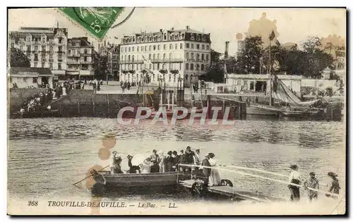 Cartes postales Trouville Deauville Le bac Bateaux