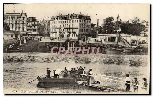 Cartes postales Trouville Deauville Le bac Bateaux