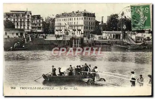 Cartes postales Trouville Deauville Le bac Bateaux