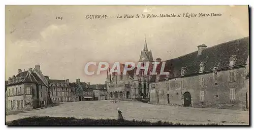 Ansichtskarte AK Guibray La Place de la Reine Mathilde et L&#39Eglise Notre Dame