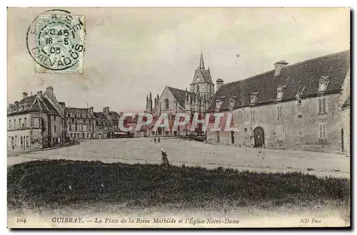 Ansichtskarte AK Guibray La Place de la Reine Mathilde et L&#39Eglise Notre Dame