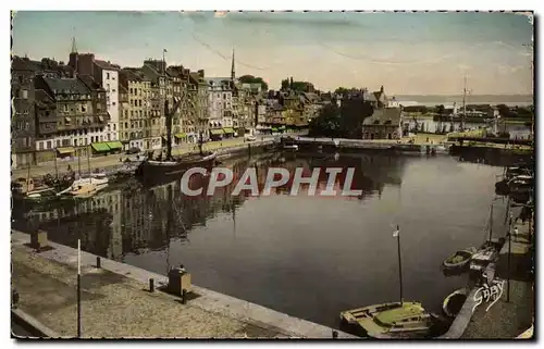 Moderne Karte Honfleur Le vieux bassin