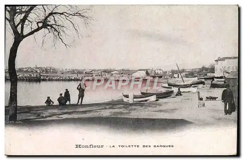 Cartes postales Honfleur La Toilette Des Barques