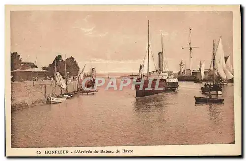 Cartes postales Honfleur L&#39Arrivee du Bateau du Havre