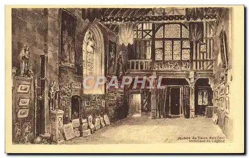 Cartes postales Honfleur Musee du Vieux Honfleur Interieur de l&#39eglise