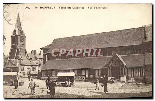 Cartes postales Honfleur Eglise Ste Catherine Vue D&#39Ensemble