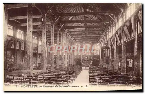 Cartes postales Honfleur Interieur de Sainte Catherine