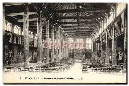 Cartes postales Honfleur Interieur de Sainte Catherine